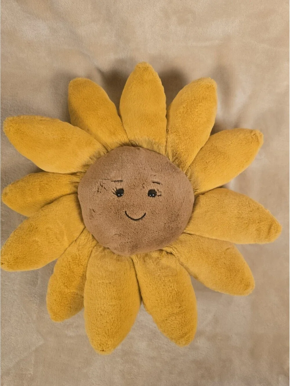 Retired Jellycat Fleury Sunflower - Stuffed Plush 15” Yellow
